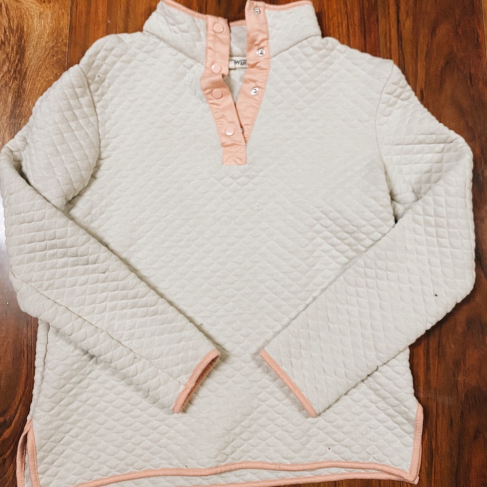 Cream & Pink Pullover Jacket